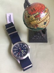 American Eagle Outfitters Watch With Canvas Strap Navy Blue -New