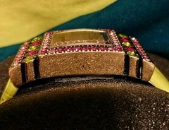 Heidi Daus Croc-Embossed Lime Green Leather Swarovski Crystal Watch