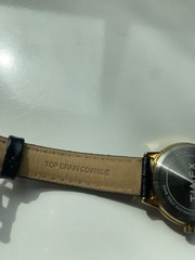 Timex Women’s Gold Tone Watch Leather Strap With Box/ Working /New Battery