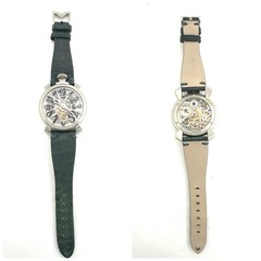 GaGa MILANO Manual 48 5310.02 Manual Skeleton Small Seconds Leather Strap