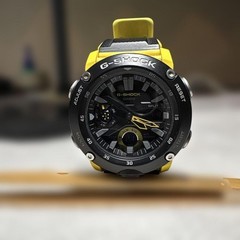 CASIO G-SHOCK GA-2000 Digital Watch Black Yellow Used Japan