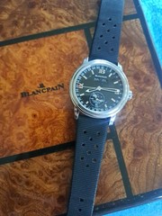 Blancpain Leman Complete Calendar Moonphase Black Dial Rare 38mm W/Box