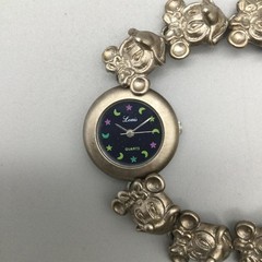 Vintage Louis Watch 22mm Womens Mouse Bracelet Stars Moons New Battery 7″