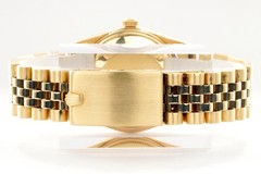 Mens Rolex Date 15037 Solid 14K Yellow Gold Watch Jubilee Band Champagne Dial
