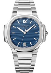 Patek Philippe Ladies Nautilus Blue Opaline Bracelet 7118/1A-001 Complete 2018