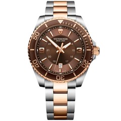 Victorinox Maverick Men’s Quartz Watch 241951 Large Brown 43mm Dial Steel 100M