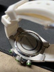 Invicta Mens AVIATOR Watch RADAR CHRONOGRAPH Black/Green Dial 51mm White Strap