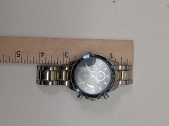 FMD Mens Watch 44mm Blue Dial Silver Tachymeter Chronograph FMD 1803 Bracelet
