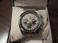 Naviforce Mens Chronograph Tachymeter Date, SiliconeBracelet & Factory Warranty