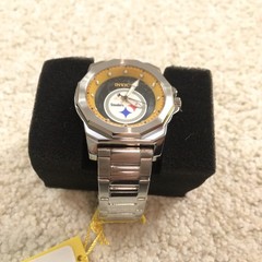 Invicta NFL Pittsburgh Steelers Mens Watch Quartz Silver Bracelet 47921 42mm