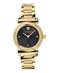 Versace Womens IP Yellow Gold 35mm Bracelet Fashion Watch