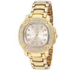 Montres Prestige x Invicta Yellow Gold Pavè Crystal Gemstone Bezel Women’s Watch