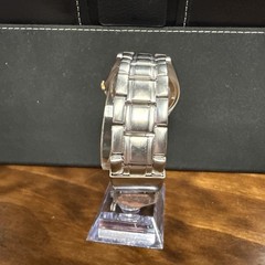 Men’s Pulsar V732-X203 Date Only Wrist Watch blue Dial 40MM SS Gold Tone #101