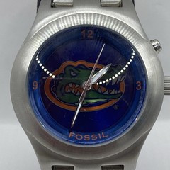 Fossil Kaleido Men’s Florida Gators NCAA Stainless-Steel Watch 39mm New Battery