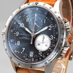 HAMILTON Khaki Aviation ETO H776121 Chronograph Quartz Men’s Watch 42mm Black