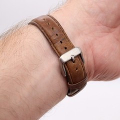 Eddie Bauer Light Up Field Men’s Watch Perforated Dial Leather 1215 42102