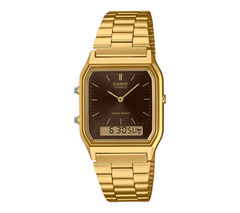 Casio Collection AQ-230GA-5A Unisex Watch NEW Silver Stainless Steel Band