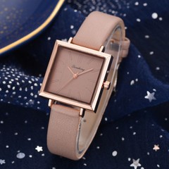 Simple Minimalist Wrist Watch for Woman Lady Girl Fashion Pu Leather Band Quartz