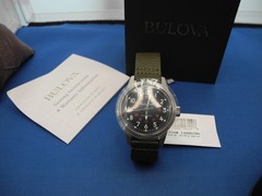 Bulova 98A255 Men’s Military Heritage Hack Stainless Steel Automatic Watch,NEW