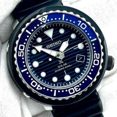 Seiko Prospex V157-0CX0 Solar Quartz Blue Dial Wristwatch