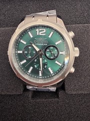 Invicta Titanium Ti-22 Men’s 45mm Green Dial Quartz Chronograph Watch 47512
