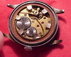 VINTAGE 32mm Wasserdicht Edelstahl WW 2 WRISTWATCH 15J REVUE GT STAFF BROKEN