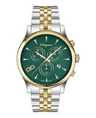Ferragamo Mens Two Tone 42mm Bracelet Fashion Watch