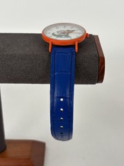 University Of Florida 38mm Orange Quartz Watch w/Blue Leather Band & New Battery