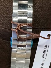 BERNY 2954M Miyota Quartz Luxury Men Lume Sapphire 100M Fume Blue 38mm Watch