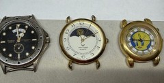 LOT 15 WATCHES BULOVA FOSSIL WALTHAM KENNETH COLE DISNEY ETC ALL TESTED WORKING