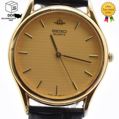 Rare Vintage [Exc+5 /New Belt] SEIKO 7N01-8010 Gold Dial Quartz 34mm Watch JAPAN