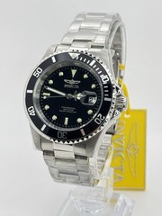 Invicta Mens Watch 26970 Pro Diver Quartz Black Dial Silver Stainless Steel 40mm