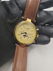 Stauer Tachmeter Day Date Moon Automatic 27 Jewels Men’s Watch *needs Serviced