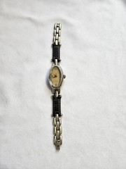 Silpada Designs Watch Women Oval Brown Leather Stainless Steel Water Resistant