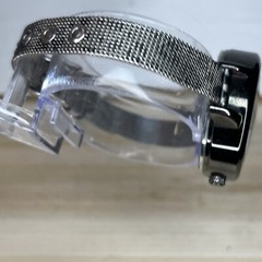 Steve Madden Women’s Watch Black Animal Spots Silver Tone Mesh Band NEW BATTERY