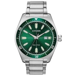 Citizen AW1598-70X Brycen Eco-drive Men’s Watch – Silver/Green