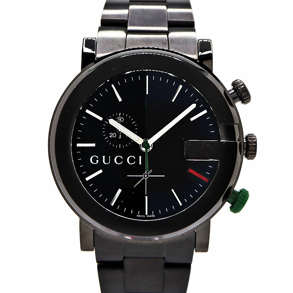 Used GUCCI YA101331 101M G Chrono Wrist watch Men Quartz Black
