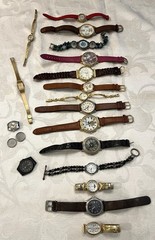 Vintage Watches Lot Of 15+ Men/ Women Not Tested Back Off Some All Brands