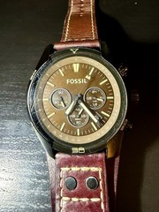 Fossil Coachman Chronograph CH2990 Men’s Watch 44mm Brown Leather Working