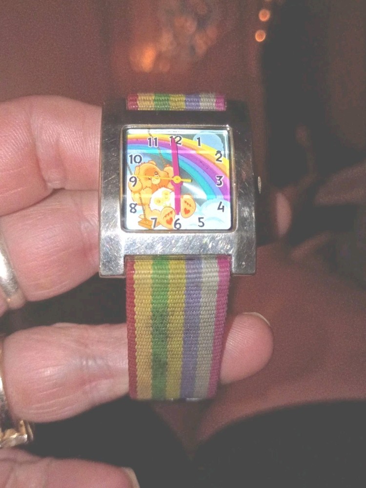Title: Vintage 2003 Valdawn Care Bears Watch Model CB255 Rainbow Strap Y2K Rare