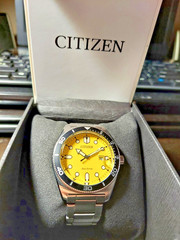 Citizen Yellow Dial Eco-Drive Men’s Watch AW1760-81Z