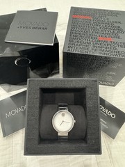 Movado Museum Womens EDGE Stainless Steel Sapphire Crystal Watch 3680012 wLinks