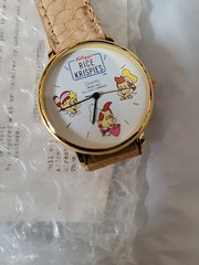 Vtg Kelloggs Watch Unisex Rice Krispies Gold Tone Brown Leather Band New