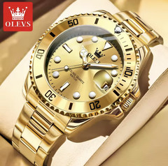 OLEVS Men Quartz Watch Luxury Waterproof Luminous Stainless Steel New Gift 2025