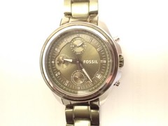 FOSSIL ES-2917 Quartz All SS Chrono Unisex Wristwatch