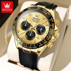 Waterproof Quartz Luxury Men’s Watch OLEVS Business Luminous Date Men Strap