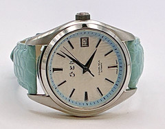 Hitori Habuka JS2-064 Automatic Watch with light blue snow dial no/ Box, Papers