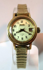 VTG WOMENS SEIKO HI-BEAD 17’J AUTOMATIC 2205-0599 GOLD TONE 17’J WRISTWATCH RUN