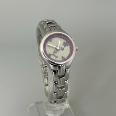 Fossil Womens Watch Big Tic ES-9996 Silver Floral Butterfly Animation New Batt