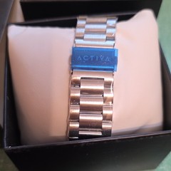 Activa Dual Time Quartz Analog-Digital Silver SS Bracelet Day/Date ACWM423-003